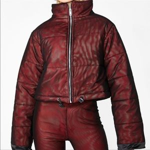 I AM GIA ROAD WARRIOR MESH PUFFER JACKET